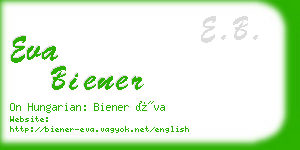 eva biener business card